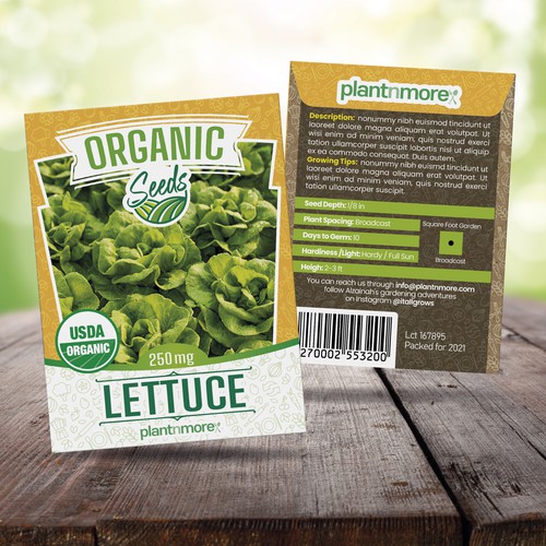 New Vegetable Seed Packet Line - Packet Design Needed Design by Dimarchgrafic