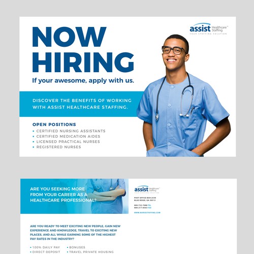 Redesign our Help Wanted Postcard! Design by laxman2creative