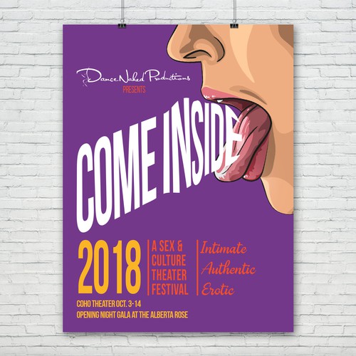 Come Inside: A Sex & Culture Theater Festival Poster Design Design by GemmyVN