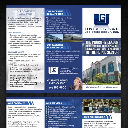 Create the next single-page advertising brochure for Universal Logistics Group Réalisé par sercor80