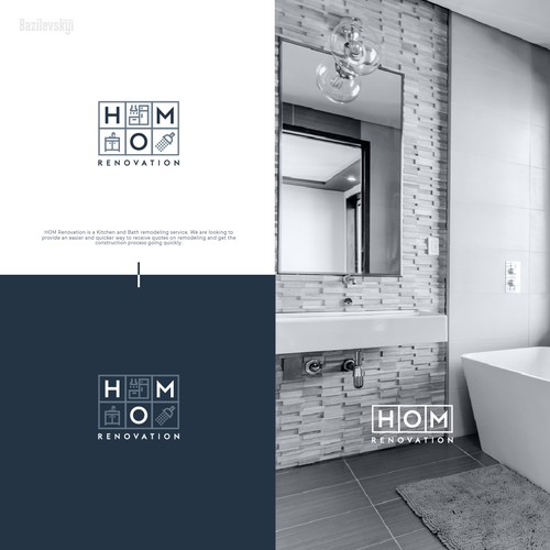 Kitchen and Bath Remodeling Logo and Brand Guide Design by Bazilevskyi Anton