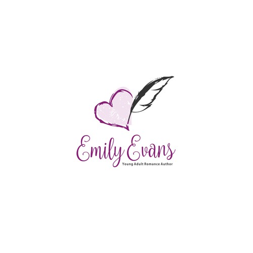 Young Adult Romance Writer Logo And Business Card Design Logo