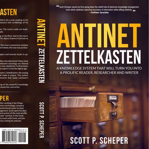 Design the Highly Anticipated Book about Analog Notetaking: "Antinet Zettelkasten" Design von TopHills