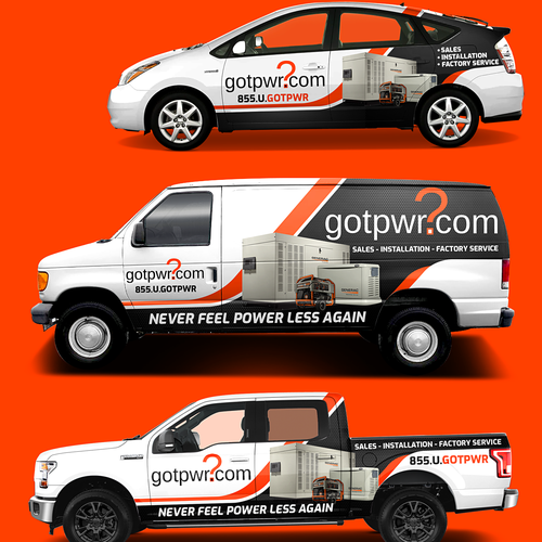 Create a new POWERFUL wrap design for generator company! Design by Artpaper ✪