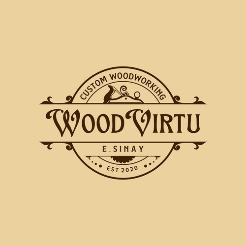 Design design a custom modern woodworking logo di InfiniDesign