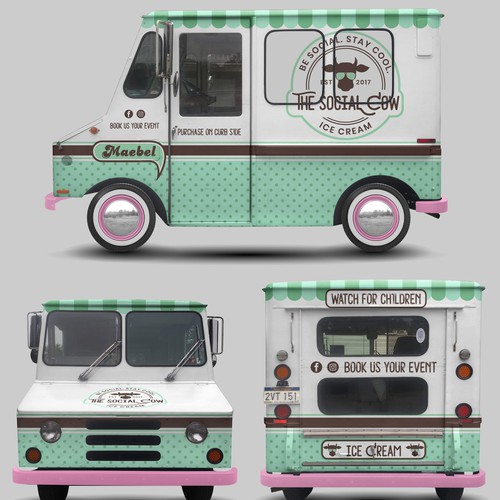 Vintage Ice Cream Truck Wrap Design by aricaturrash