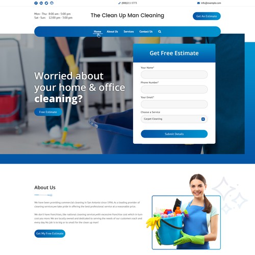 The Clean up man cleaning Design by Factotum Designs