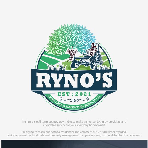 Ryno's Lawn Care & Handyman Services LLC Design by Sanchitaluck7