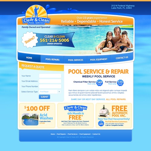 8 Brilliant Swimming Pool Service Direct Mail Postcard Advertising Examples