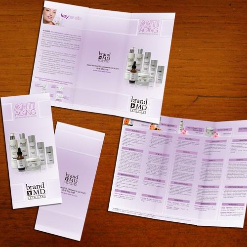 Skin care line seeks creative branding for brochure & fact sheet デザイン by stanci