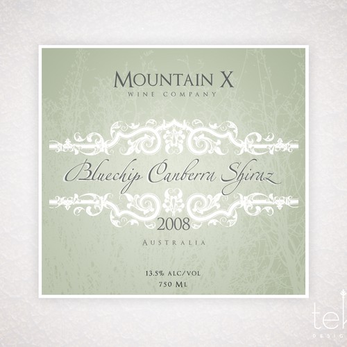 Mountain X Wine Label Design by Lauratek
