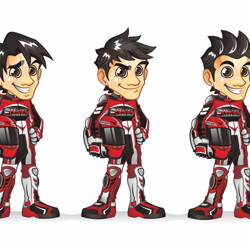 Motorcycle rider character (company mascot) | Illustration or graphics  contest | 99designs