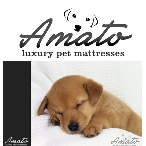 AMATO modern/luxury dog bed logo Design by Tronton