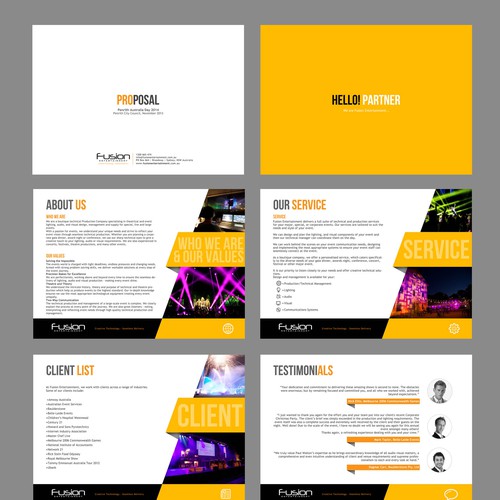 Create a proposal template design for creative event company | Other