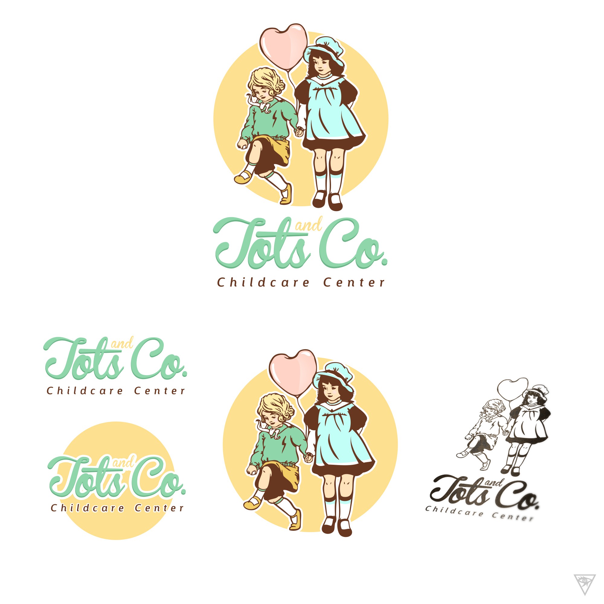 70th anniversary logo with the title 'Create a unique vintage logo & business card for childcare centre'