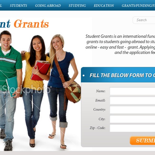 Help Student Grants with a new website design Design por Des♥️N