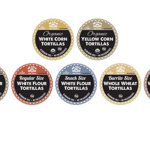 Create a new label for our natural tortillas Diseño de OrangeCrush