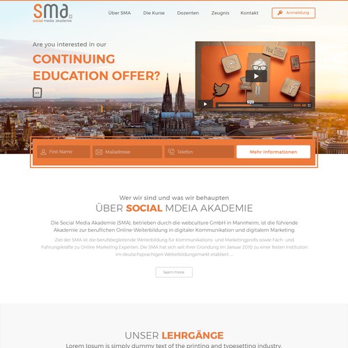 Web page design contest entry by Alfan Tech