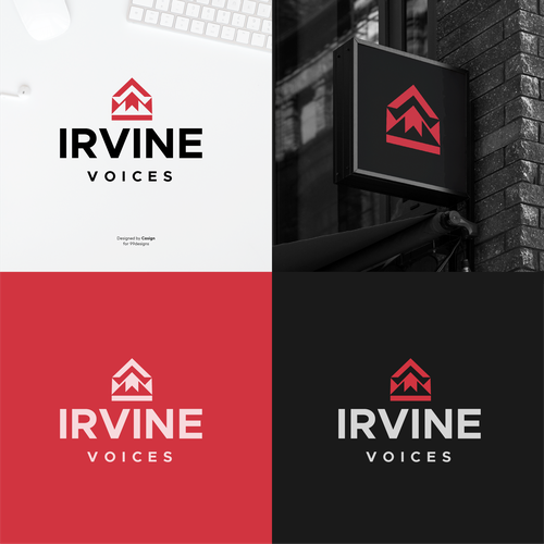 Irvine Voices - Homes for Jobs Logo Design by casign