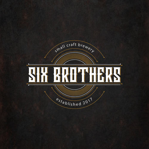 Brewery of six brothers needs a logo with vibrant and intricate ...