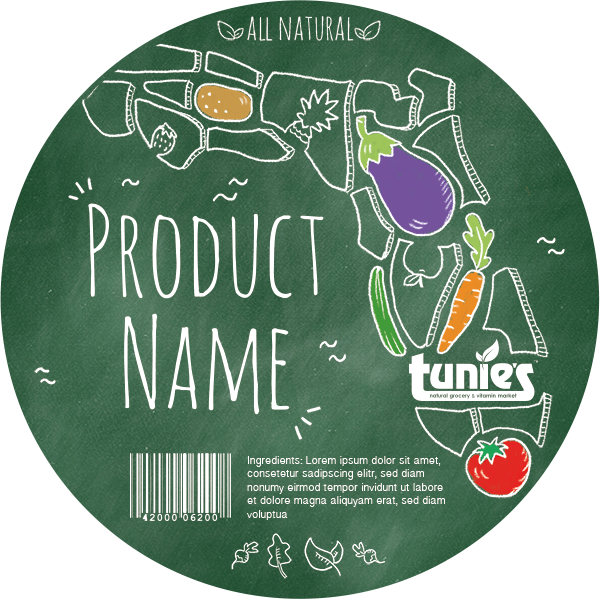 Label for all natural food