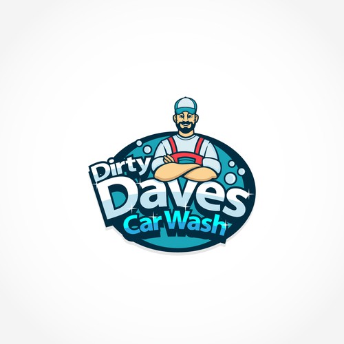 Car Wash Mascot with Logo Diseño de Gaeah