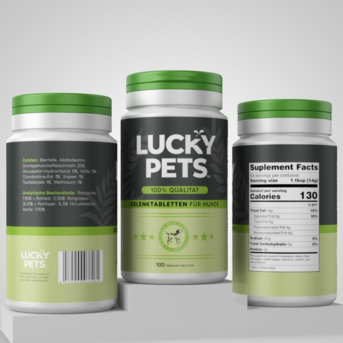 Modern label design for high quality joint tablets for dogs Design by Pice Wilf