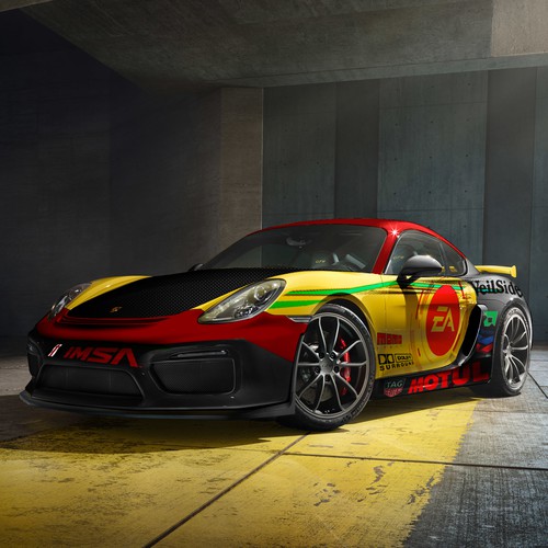 Porsche gt4 race car | Car, truck or van wrap contest | 99designs