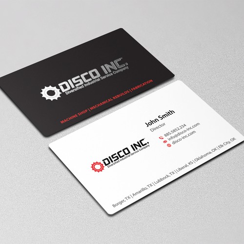 Business Card Design for Industrial Service Company Diseño de conceptu