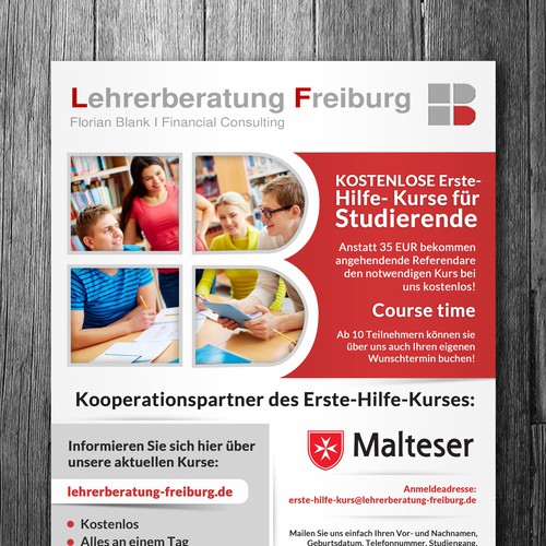 Flyer Fur Erste Hilfe Kurs Postcard Flyer Or Print Contest 99designs