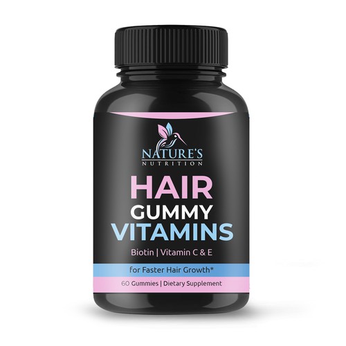 Nature's Nutrition needs a Gummy Vitamins black label Design by bilyanas