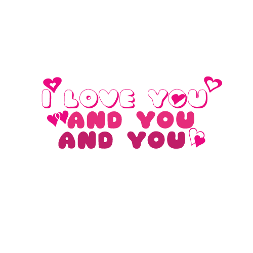 "I Love You! And You... And You..." [LOGO - $355] Diseño de Iris-Design