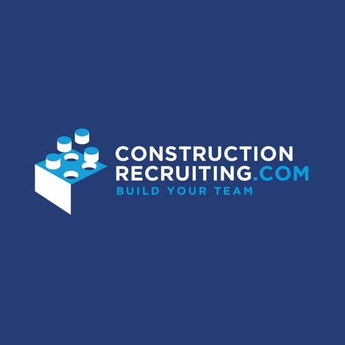 constructionrecruiting.com logo to appeal to construction companies who need to find great talent Design by Light and shapes