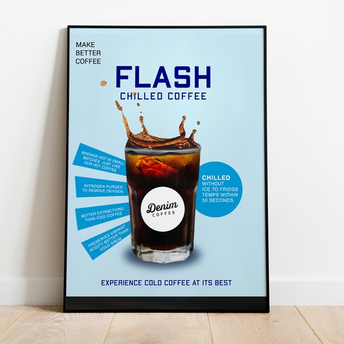 Design a poster to help us introduce flash chilled coffee! Design by Creativity symbol