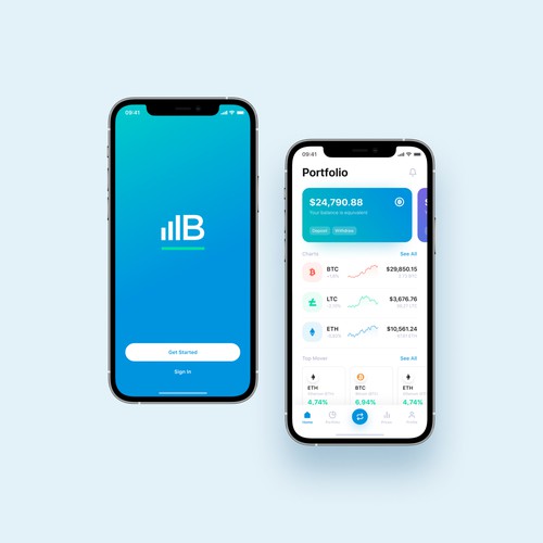 BITCOIN BANK AMERICA APP Design by gilangalamsyah