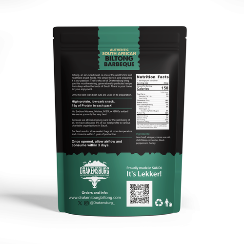 Hipster professional adventure biltong food packaging Design by syakuro