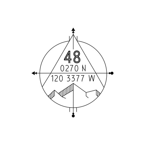 Longitude & Latitude Tattoo Design Contest Design by Athar82