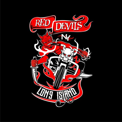 Red Devils Motorcycle Club TShirt Design (HARDCORE!) TShirt Wettbewerb
