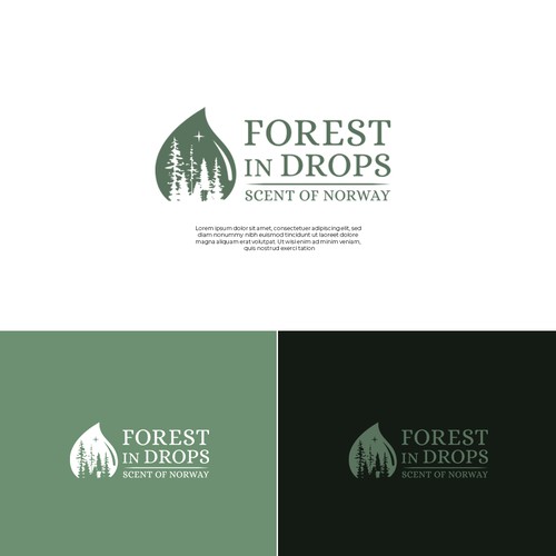 コンペ「enhances the logo of FOREST IN DROPS make it adapt for all line products」のデザイン by Bali Studio √さん 