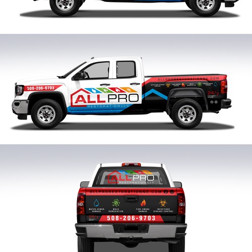 New vehicle Wrap for a Restoration truck Réalisé par Duha™