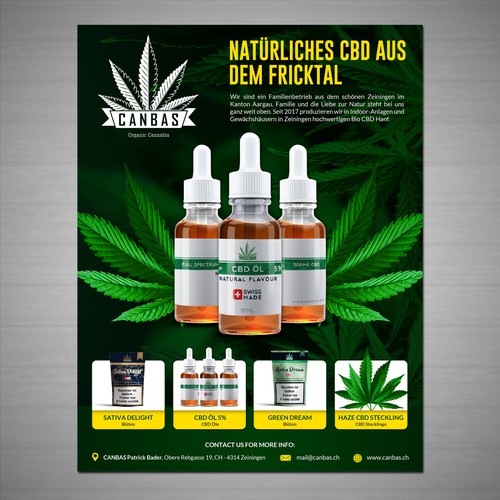 Flyer promotion for local CBD store Design by VGaneshayan1