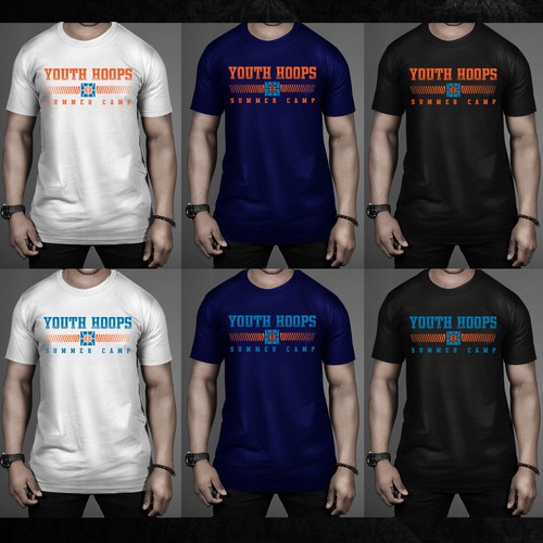 Clean t-shirt design for a summer basketball camp., T-shirt contest
