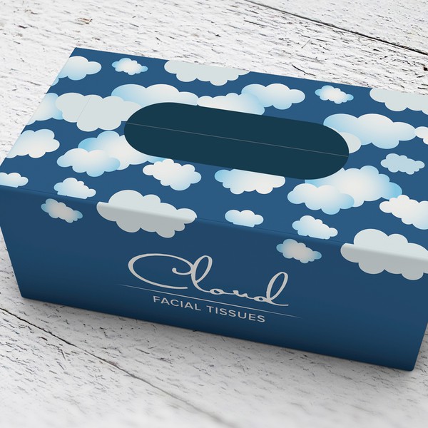 Design realizzato da Zlocha intitolato "Cloud Facial Tissues"