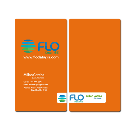 Business card design for Flo Data and GIS デザイン by Sohan Suthar