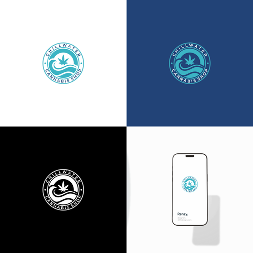 Chillwater Cannabis Shop Logo - Calm the Noise, Find Your Better Design by Renzy.