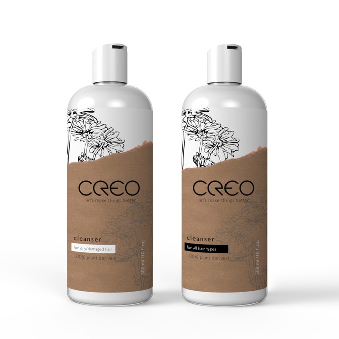 New Design For Creo All Natural Hair Care Line Product Label Contest