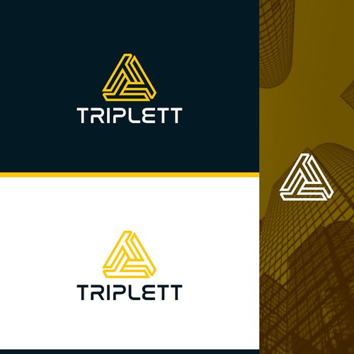 Triplett logo that is working it's way from the basement to the top floor suite! Design by Creaby