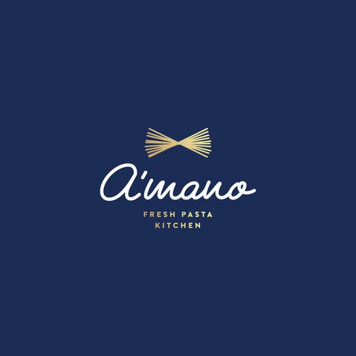 A'mano- restaurant logo design Réalisé par Anut Bigger