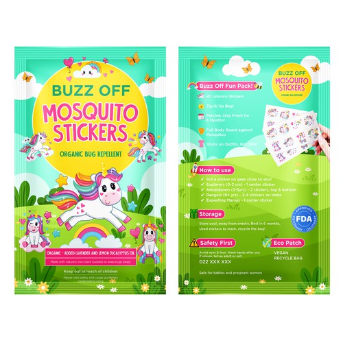 Mosquito repellent patches for Kids Design by rizal hermansyah