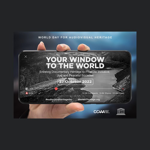 Poster Design for a worldwide audiovisual event Design by vsardju